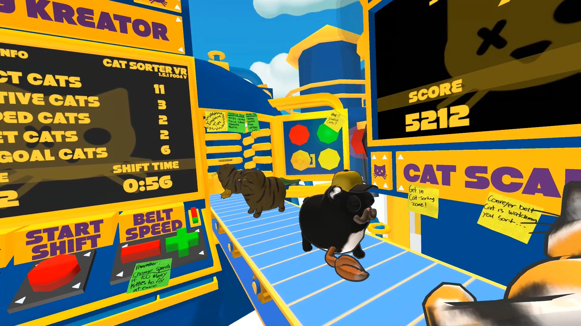 Изображение игры: Cat Sorter VR