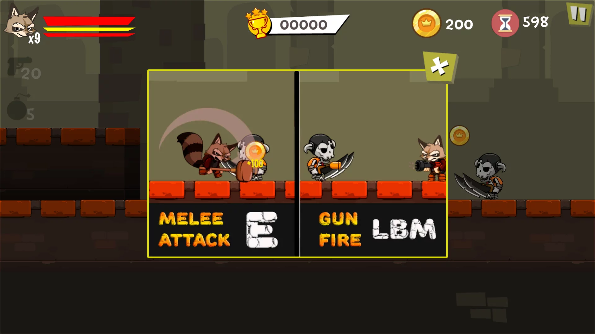 Изображение игры: Combat Raccoon