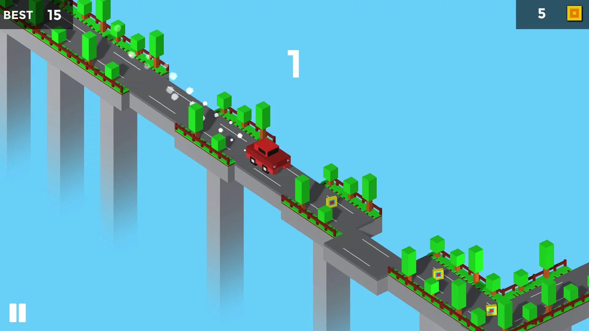 Изображение игры: Pixel Traffic: Risky Bridge