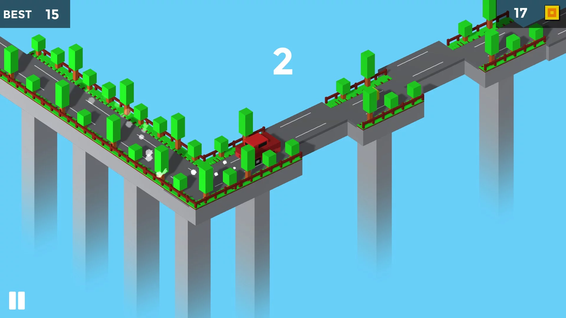 Изображение игры: Pixel Traffic: Risky Bridge