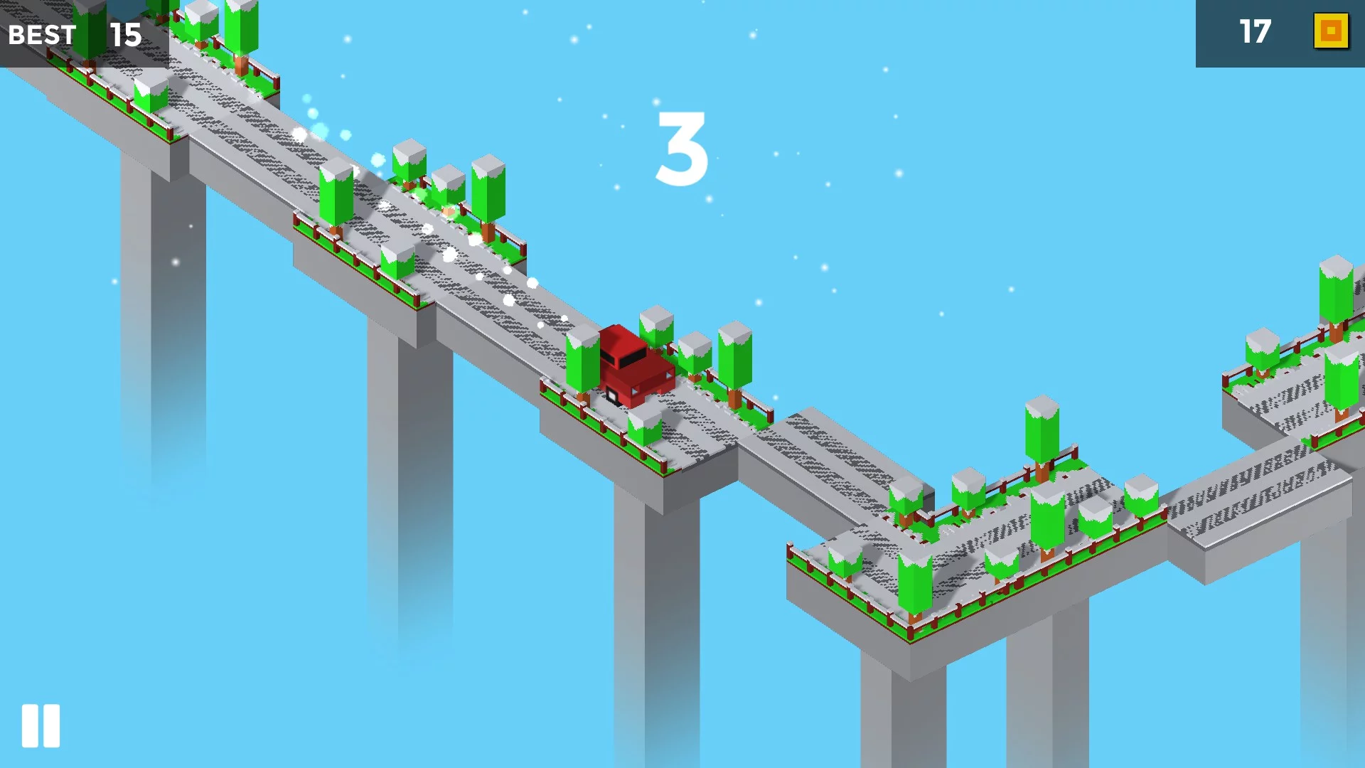 Изображение игры: Pixel Traffic: Risky Bridge