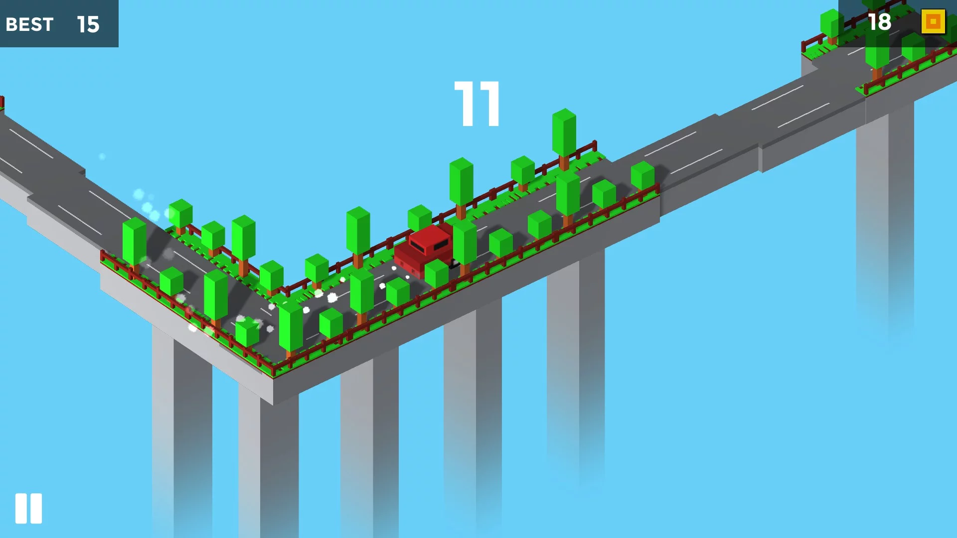 Изображение игры: Pixel Traffic: Risky Bridge