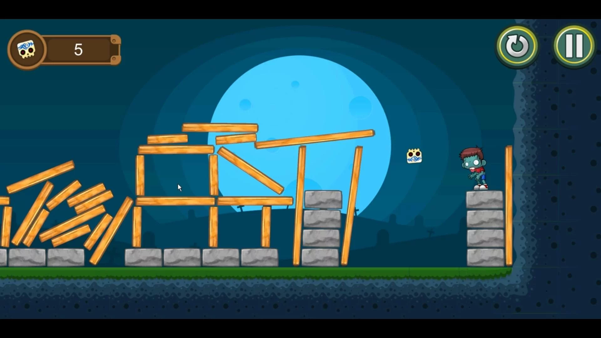 Изображение игры: SlingSkull Zombies: Gravedigger