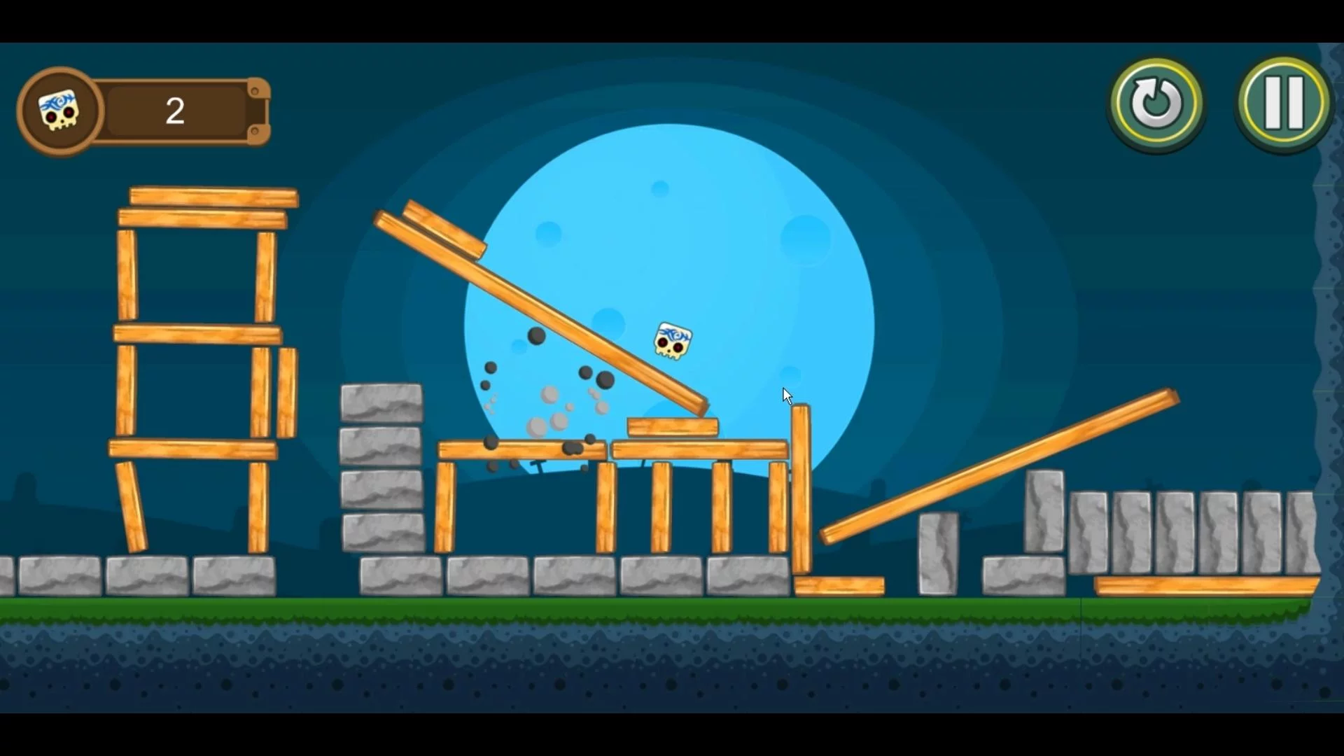 Изображение игры: SlingSkull Zombies: Gravedigger