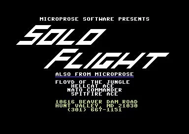 Изображение игры: Solo Flight