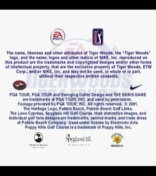 Изображение игры: Tiger Woods PGA Tour 2001