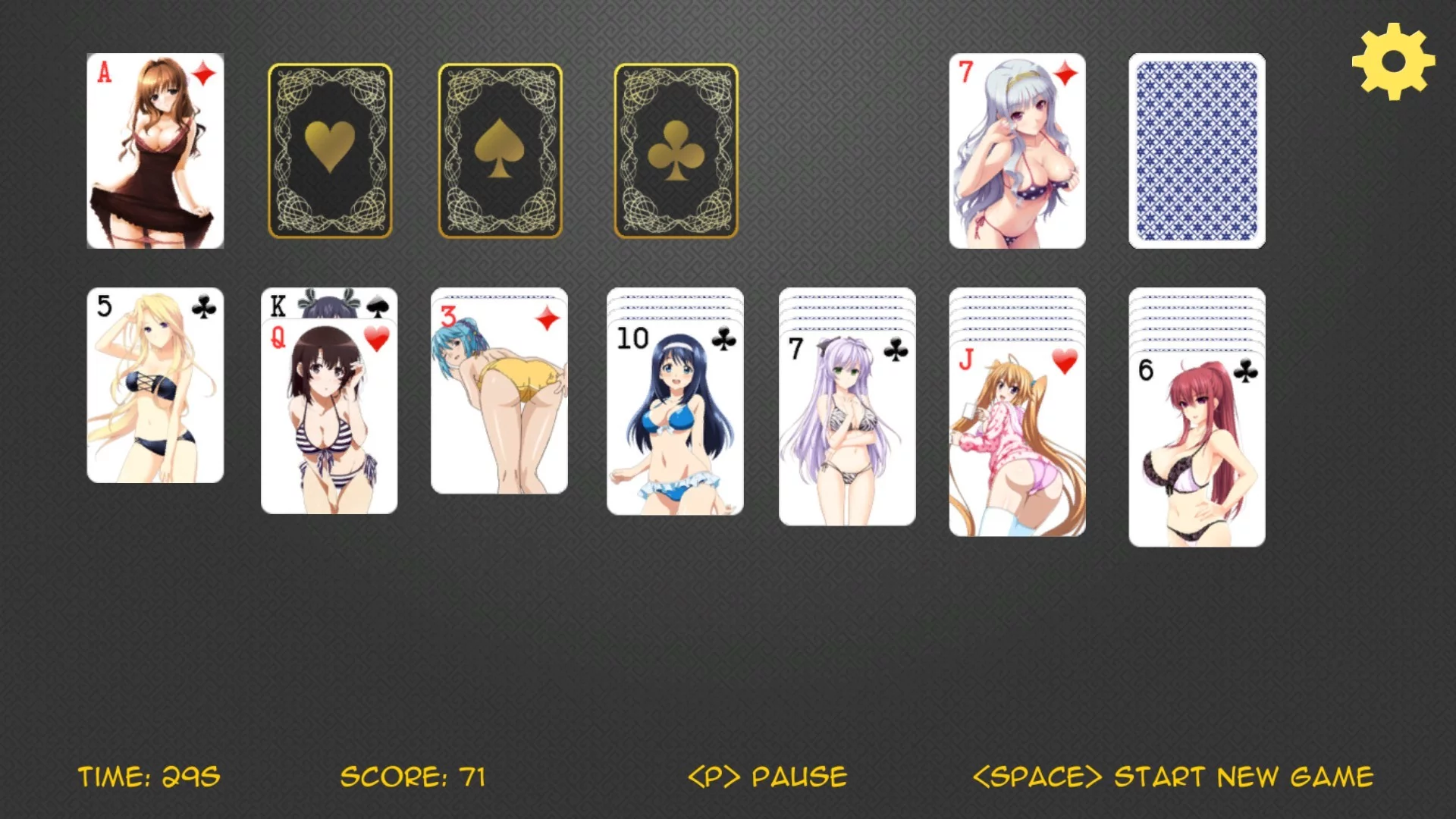 Изображение игры: Anime Solitaire