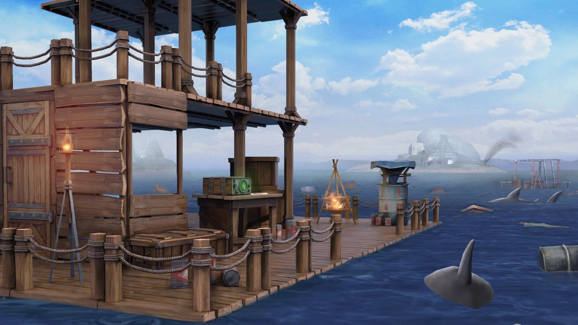 Изображение игры: Ocean Nomad: Survival on Raft