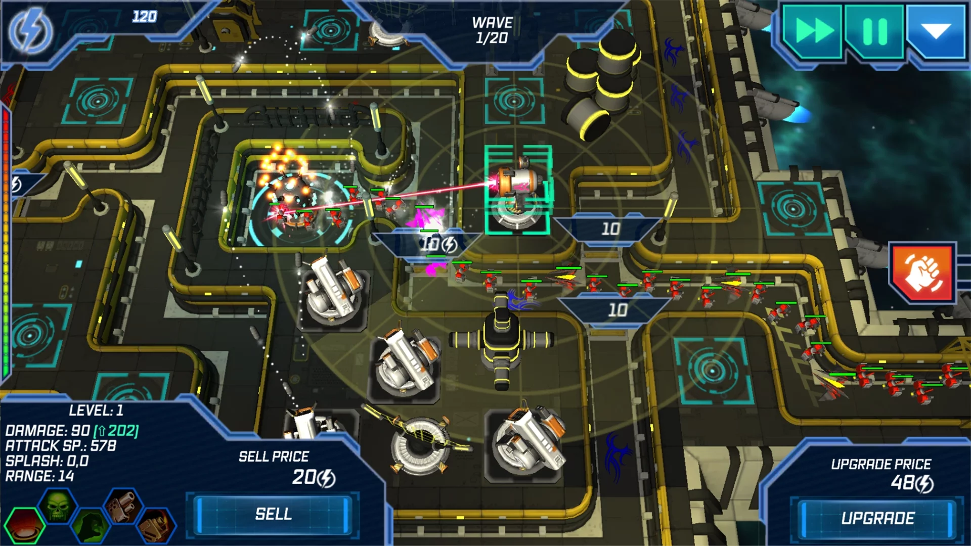 Изображение игры: Module TD. Sci-Fi Tower Defense