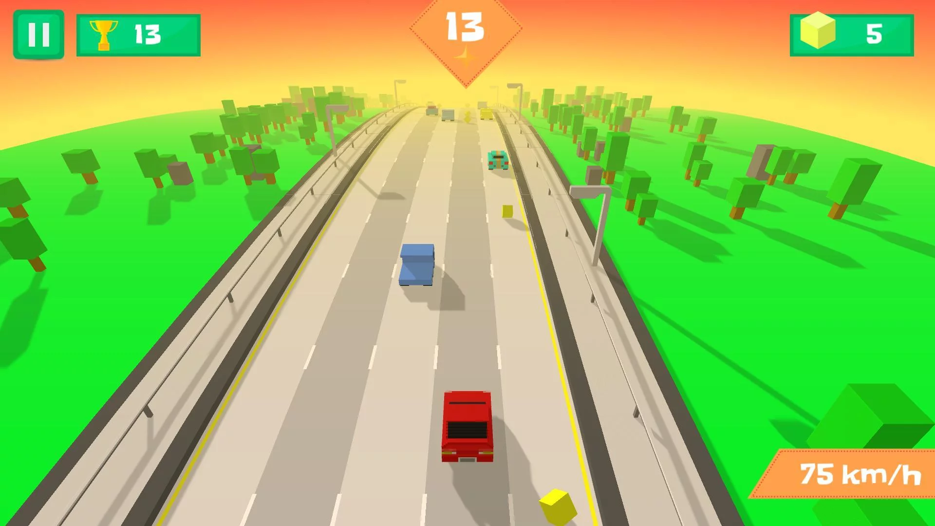 Изображение игры: Pixel Traffic: Highway Racing