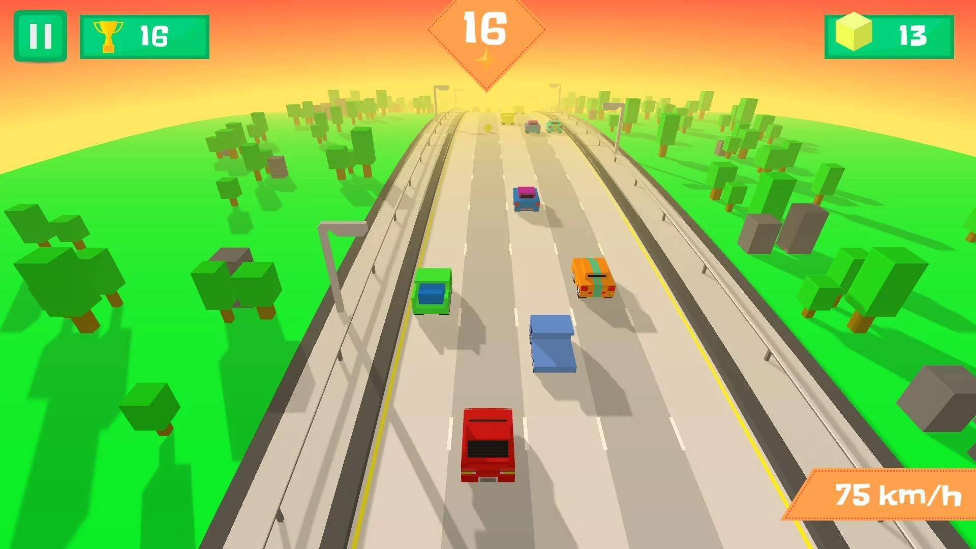 Изображение игры: Pixel Traffic: Highway Racing