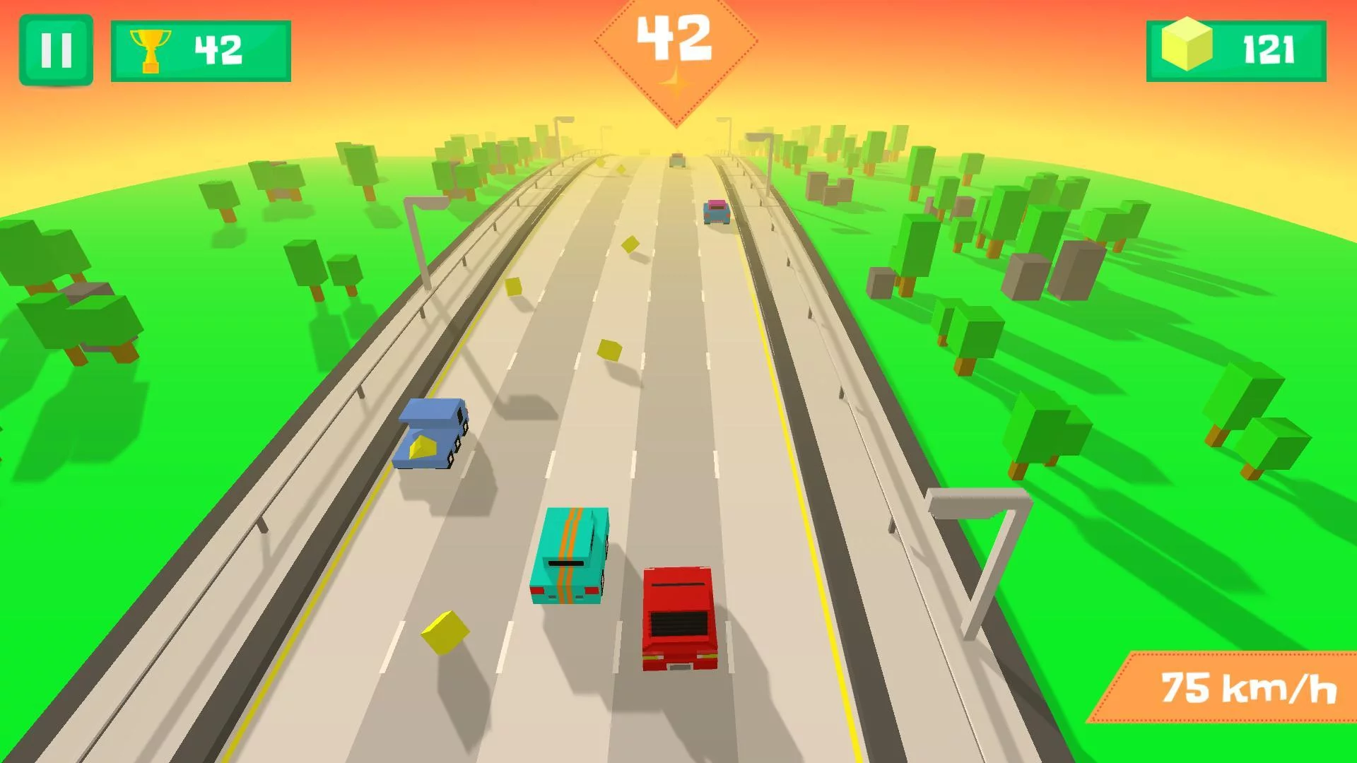 Изображение игры: Pixel Traffic: Highway Racing