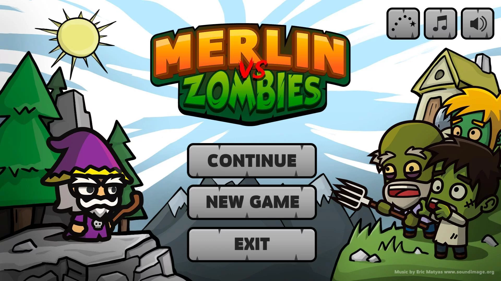 Изображение игры: Merlin vs Zombies