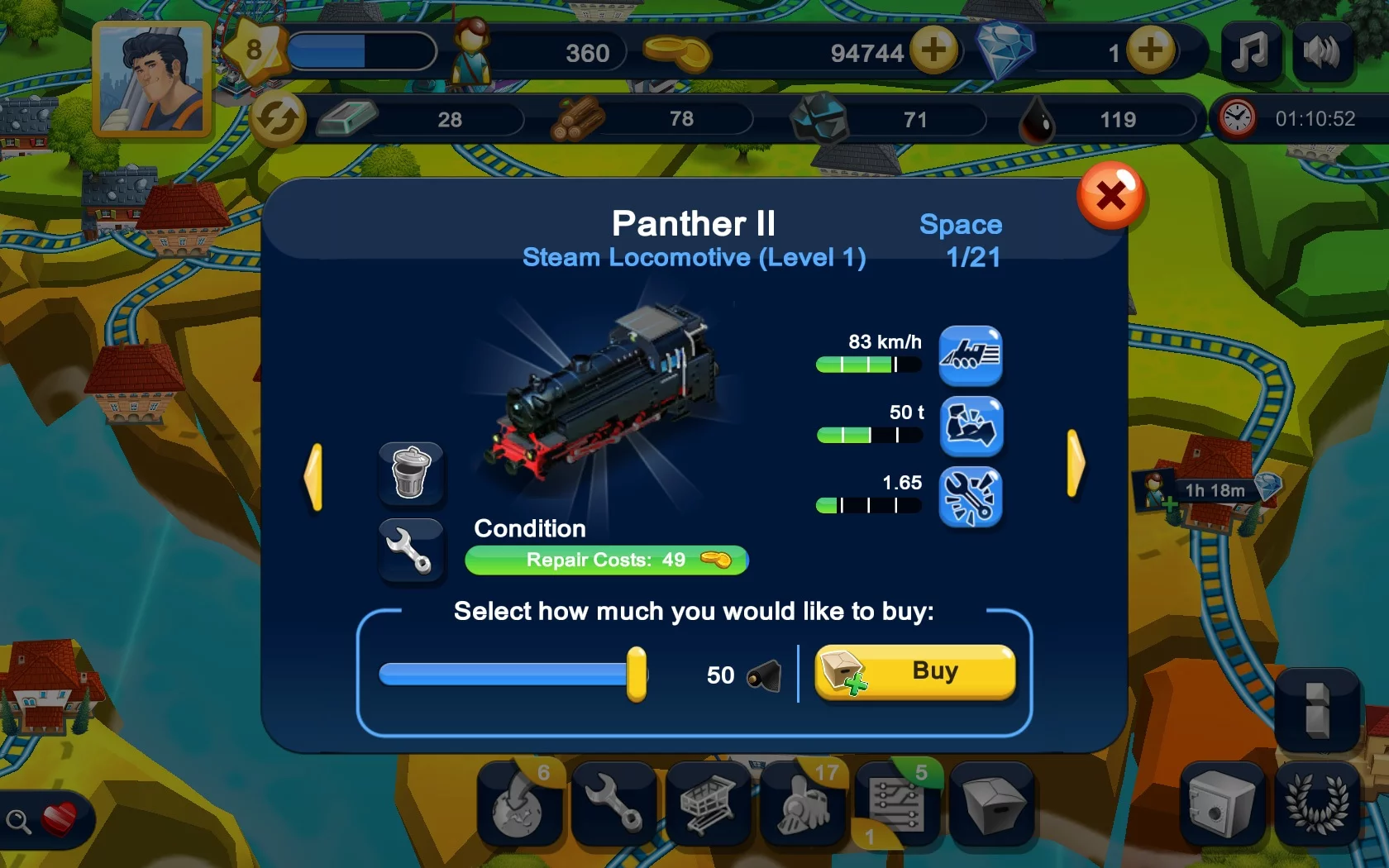 Изображение игры: Rail World