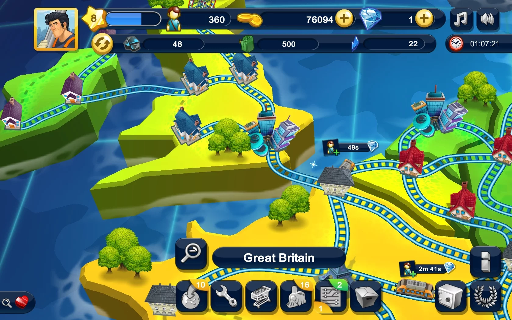 Изображение игры: Rail World