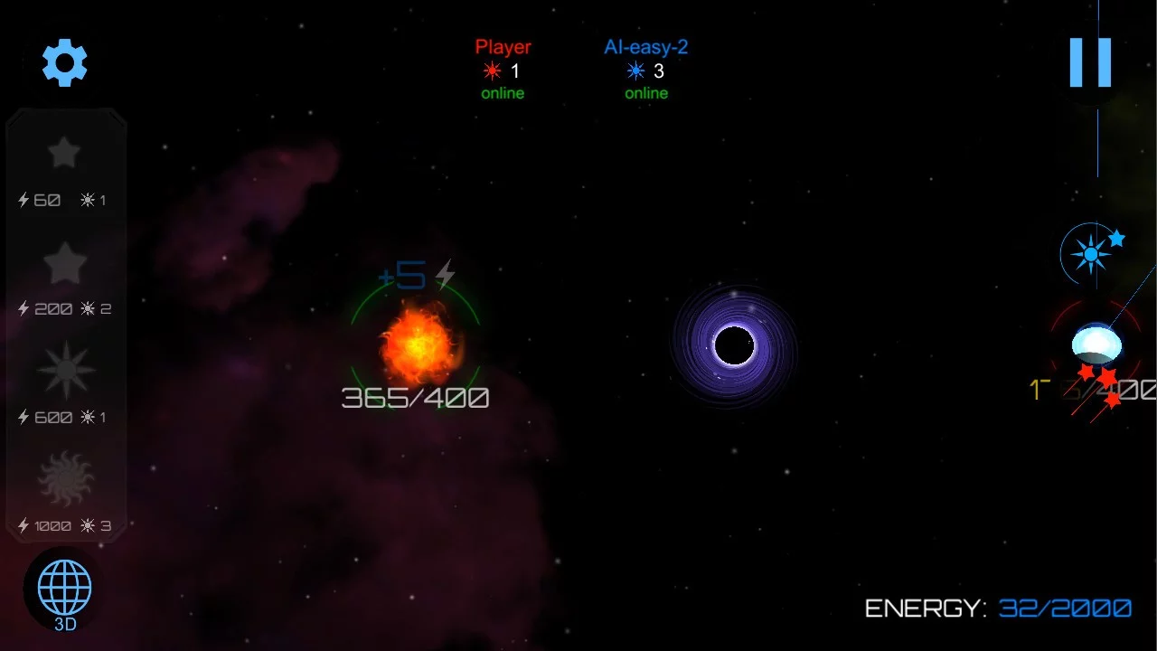 Изображение игры: Gravity Wars: Black Hole