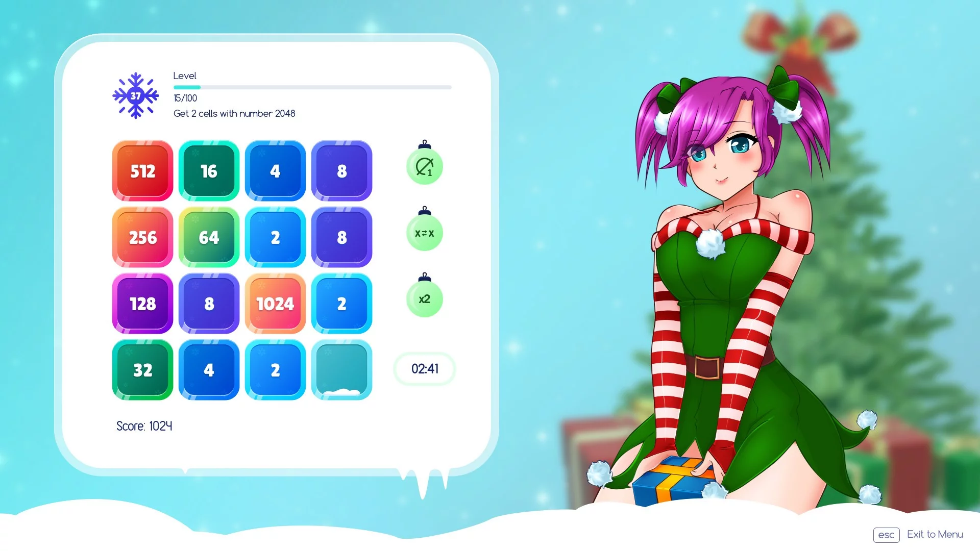 Изображение игры: Winter Girls 2048