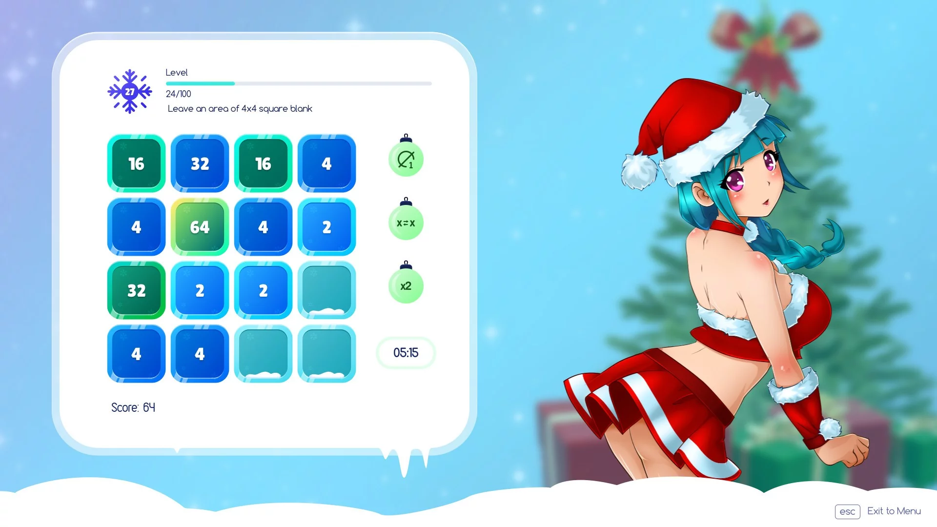 Изображение игры: Winter Girls 2048
