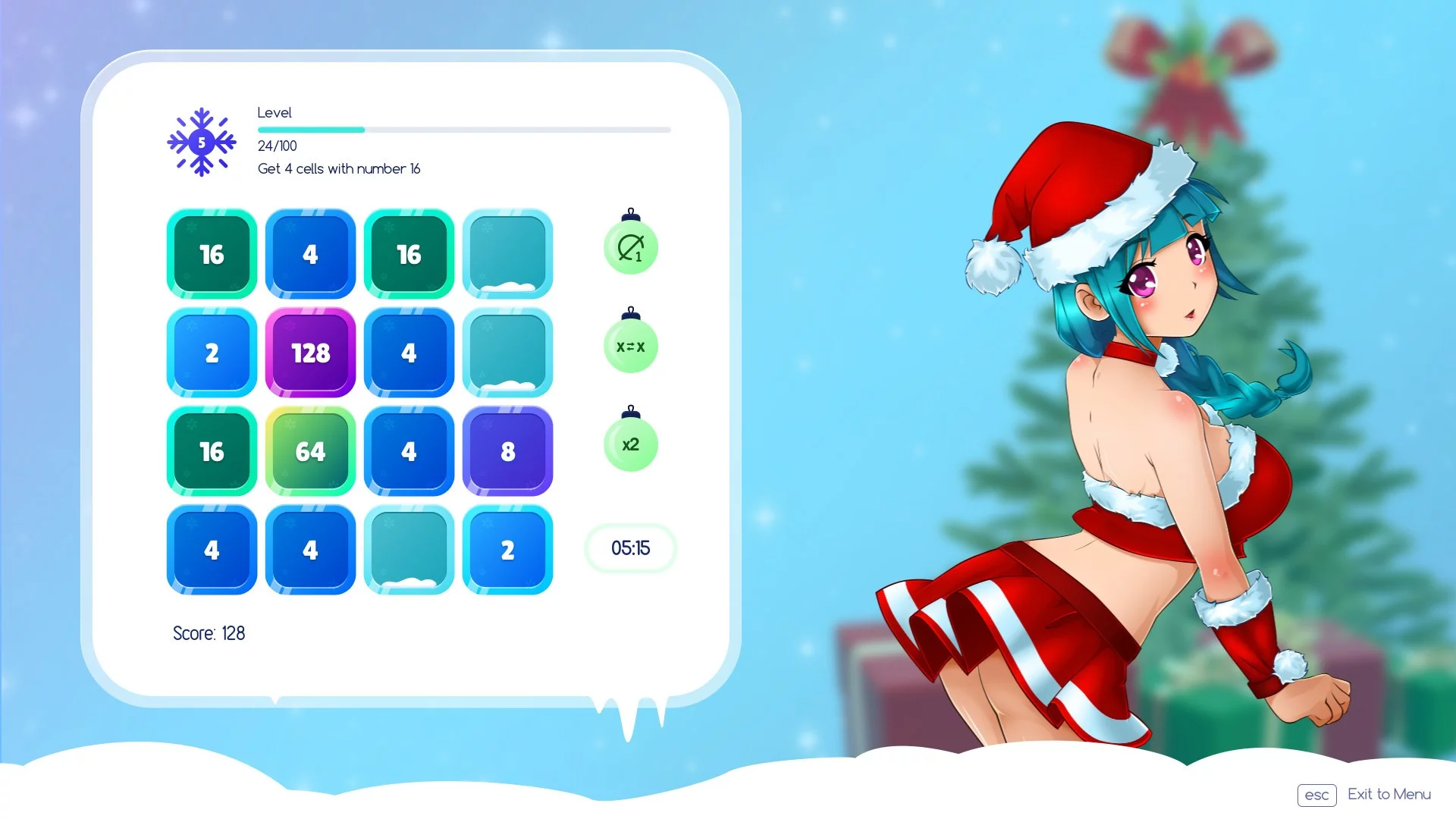 Изображение игры: Winter Girls 2048