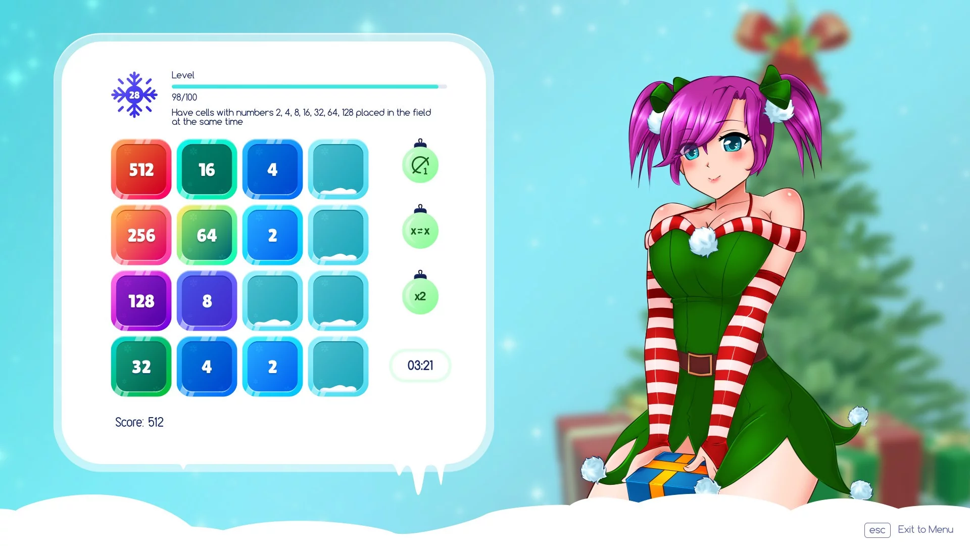 Изображение игры: Winter Girls 2048