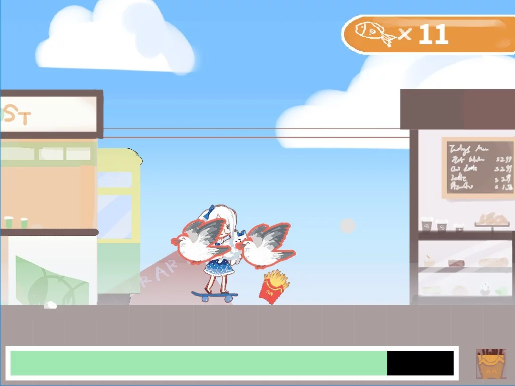 Изображение игры: 持猫少女凯蒂/Kaidi, armed with a cat