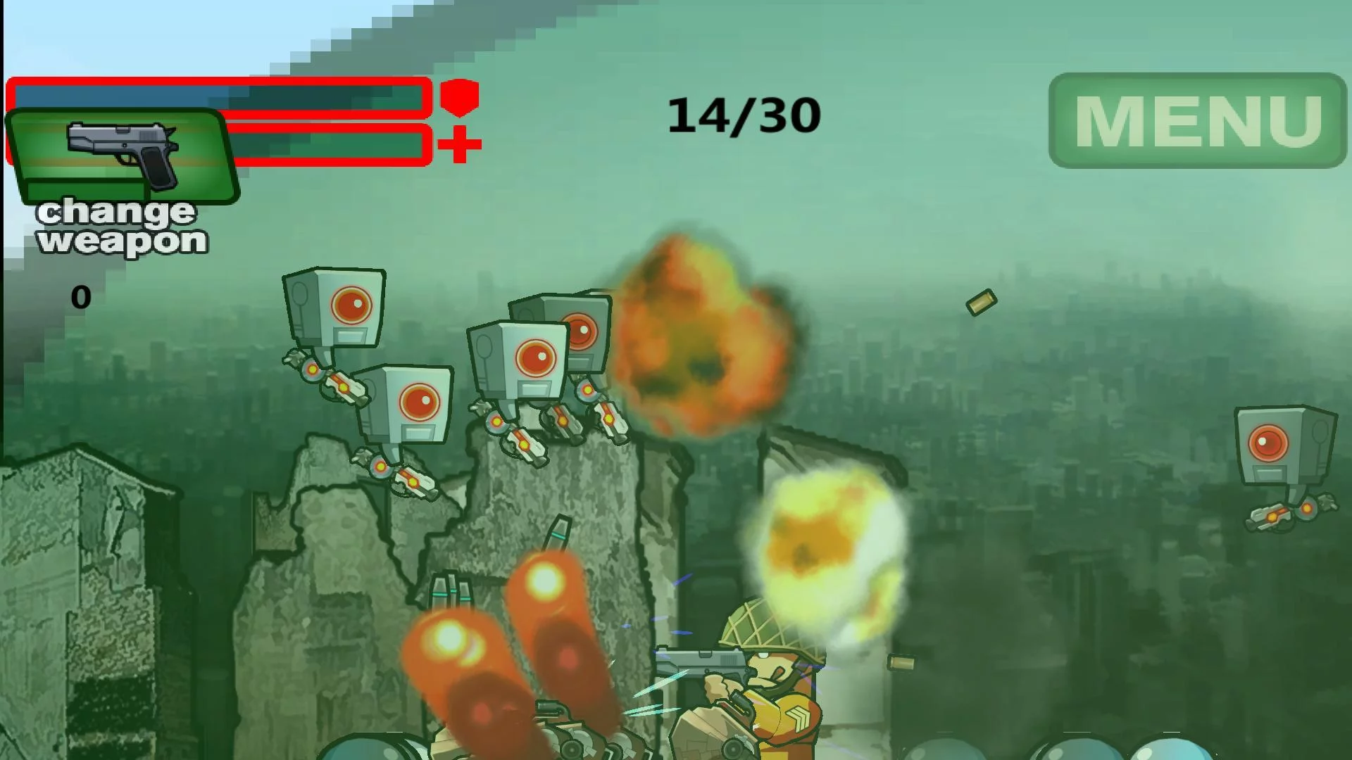 Изображение игры: Assault of the Robots