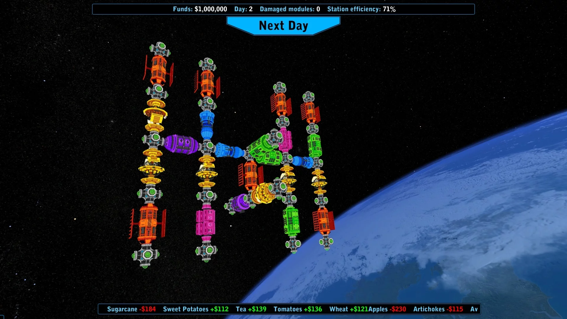 Изображение игры: Universal Space Station Inc. - Sci Fi Economy Management Resource Simulator