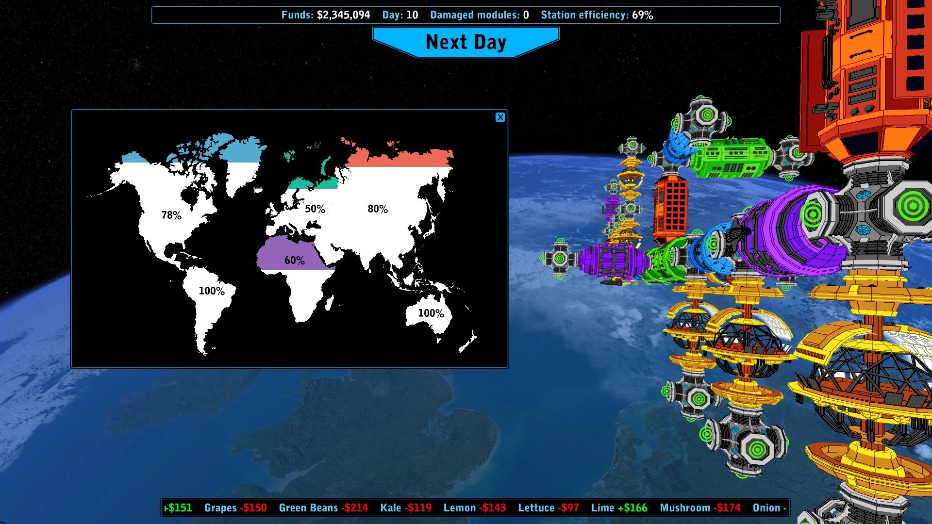 Изображение игры: Universal Space Station Inc. - Sci Fi Economy Management Resource Simulator