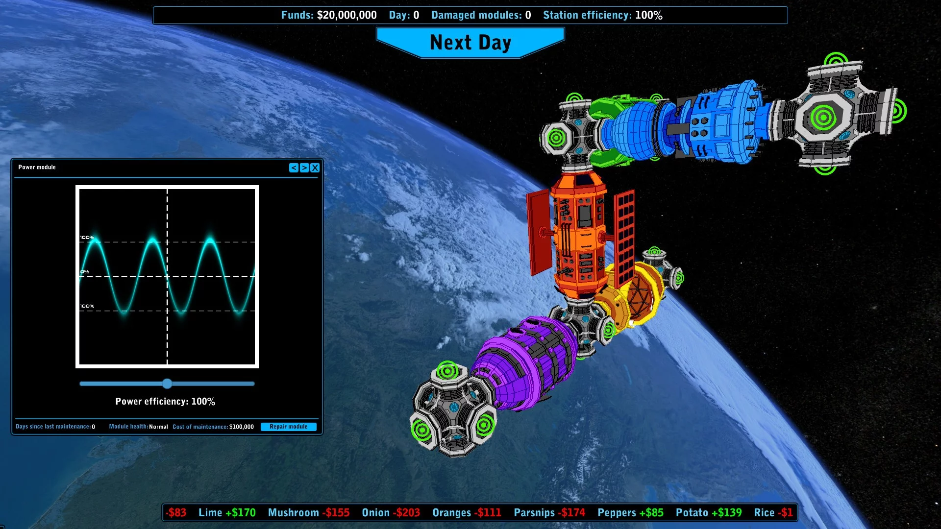 Изображение игры: Universal Space Station Inc. - Sci Fi Economy Management Resource Simulator