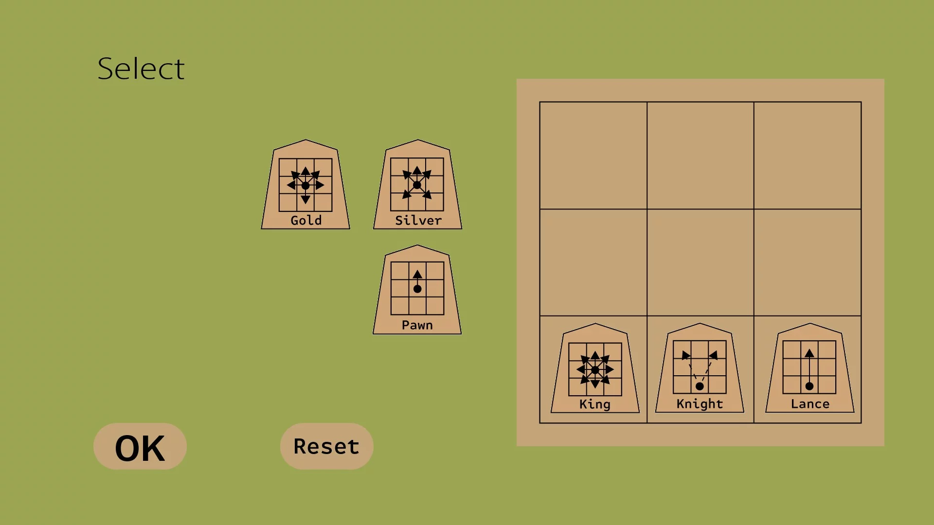 Изображение игры: 3x3 mini-Shogi