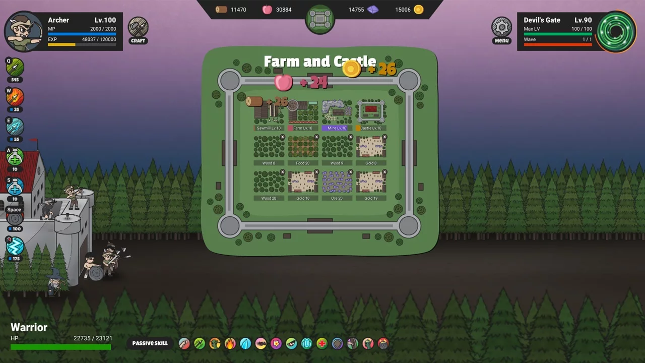 Изображение игры: The Defender: Farm and Castle