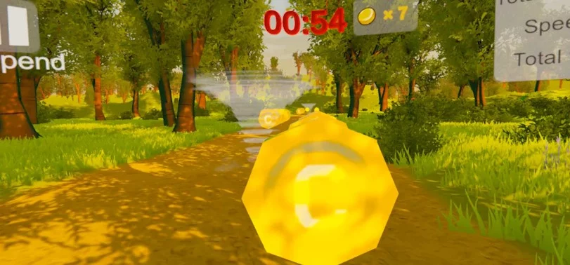 Изображение игры: VR health care (running exercise): VR walking and running along beautiful seabeach and sakura forests