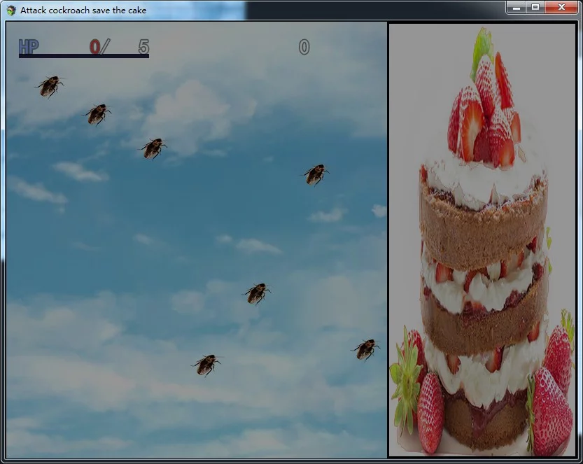 Изображение игры: Attack cockroach save the cake