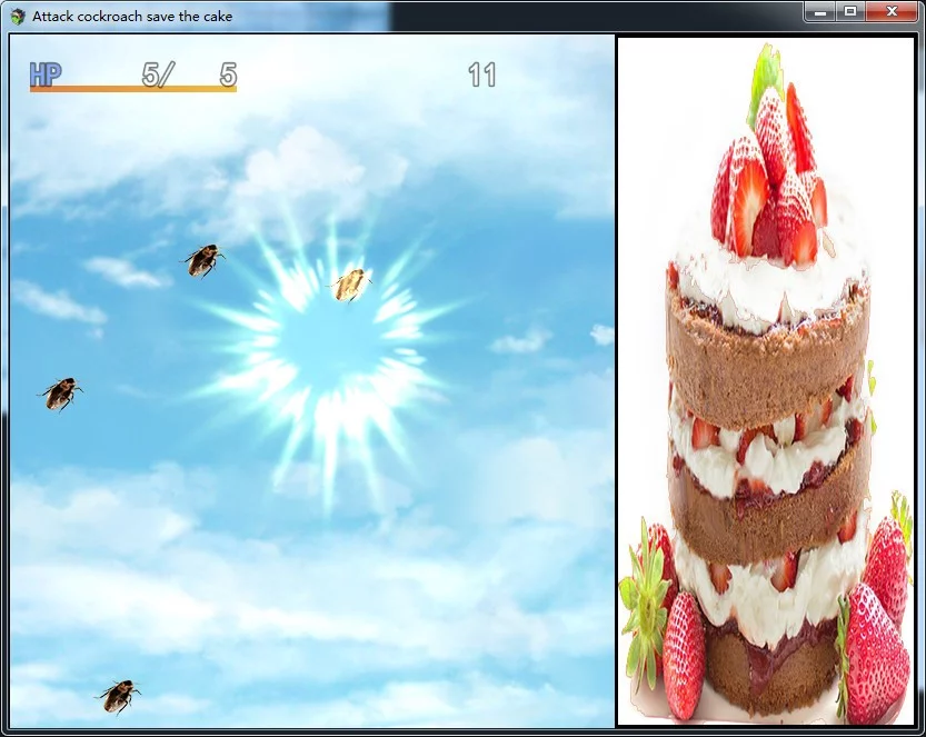 Изображение игры: Attack cockroach save the cake