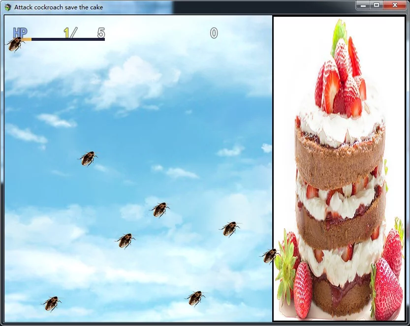 Изображение игры: Attack cockroach save the cake