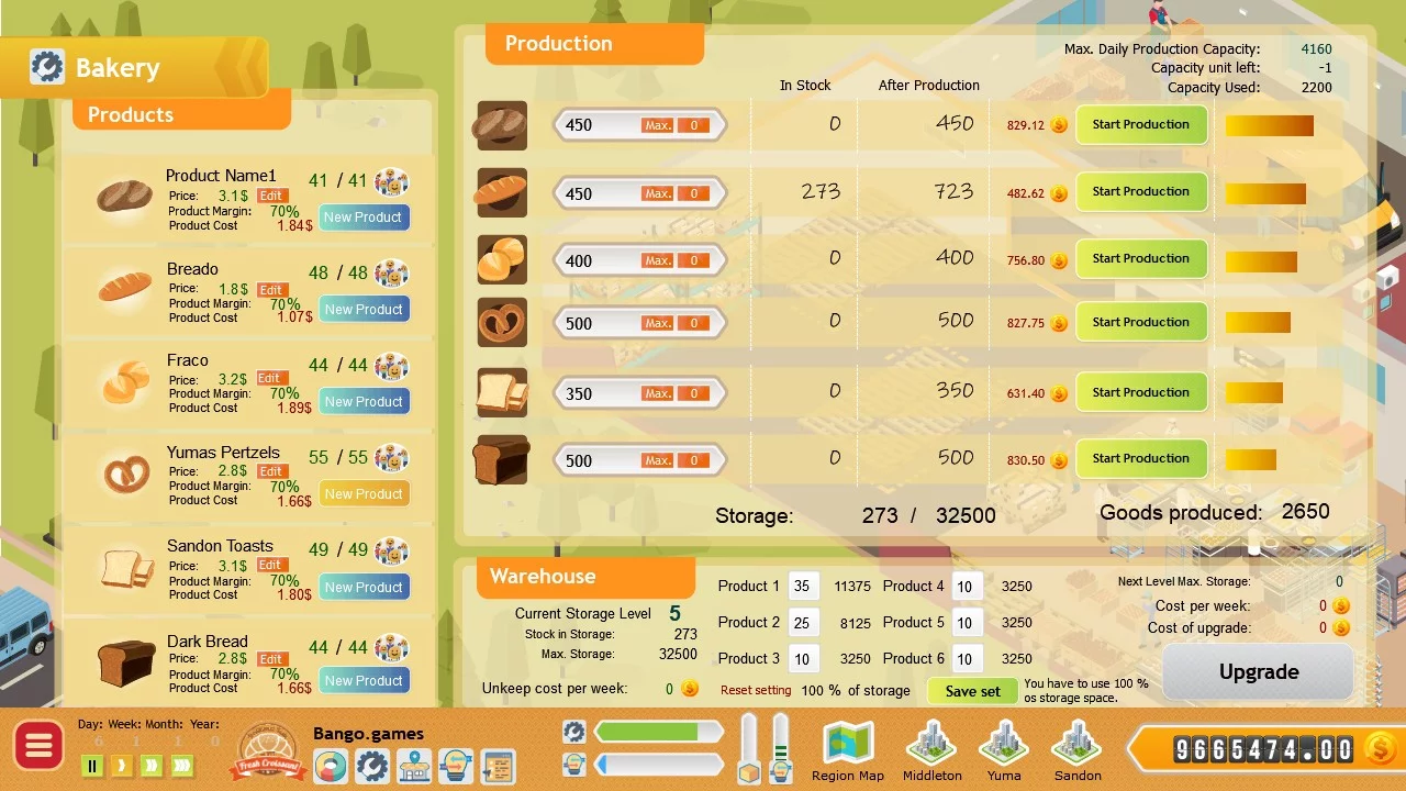 Изображение игры: Bakery Biz Tycoon