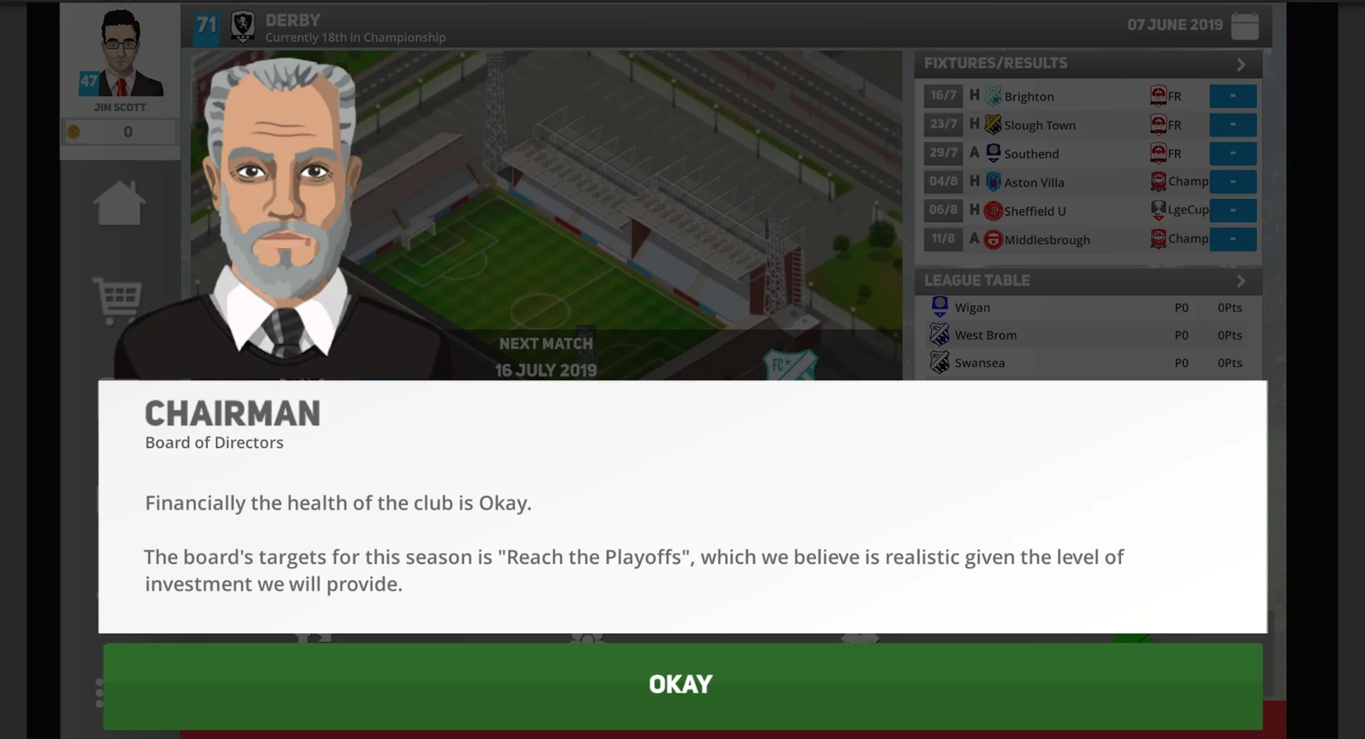 Изображение игры: Club Soccer Director PRO 2020