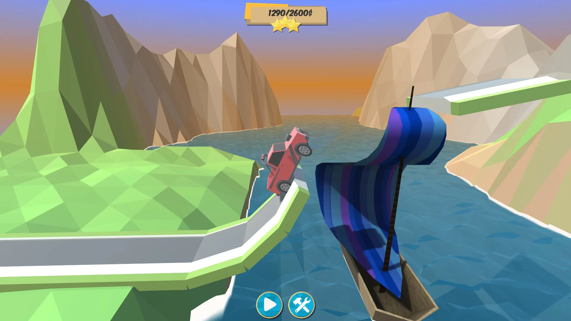 Изображение игры: Bridge Builder Racer