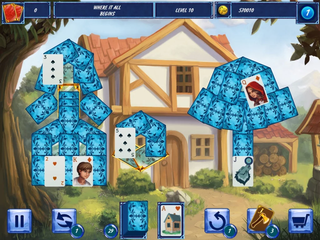 Изображение игры: Fairytale Solitaire: Red Riding Hood