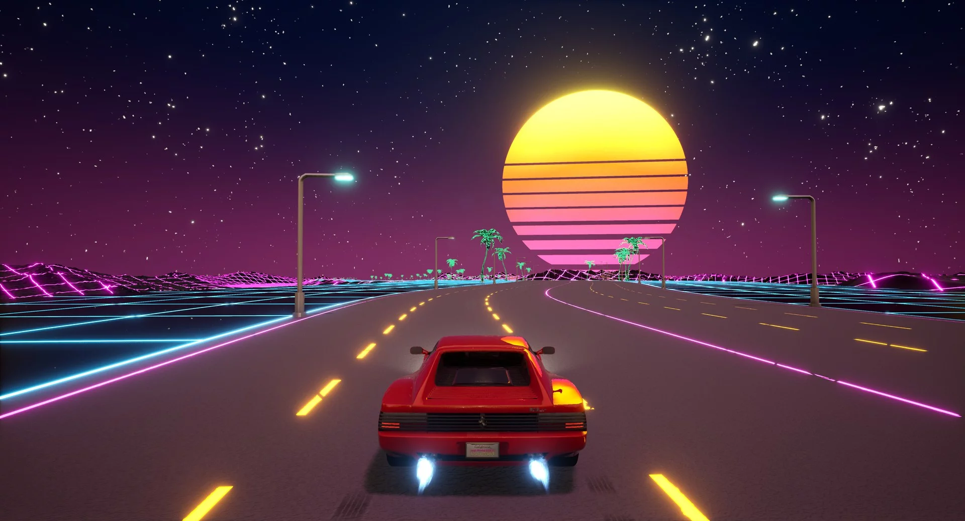 Изображение игры: Cyber OutRun