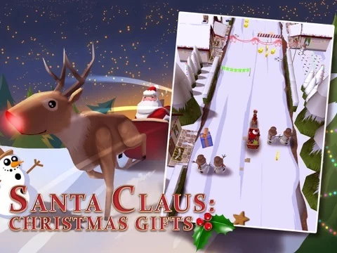 Изображение игры: A Santa Claus: Christmas Gifts Free - 3D Sleigh Driving Game with Cartoon Graphics for Everyone