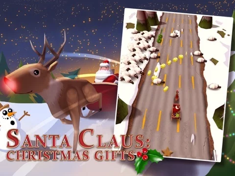 Изображение игры: A Santa Claus: Christmas Gifts Free - 3D Sleigh Driving Game with Cartoon Graphics for Everyone