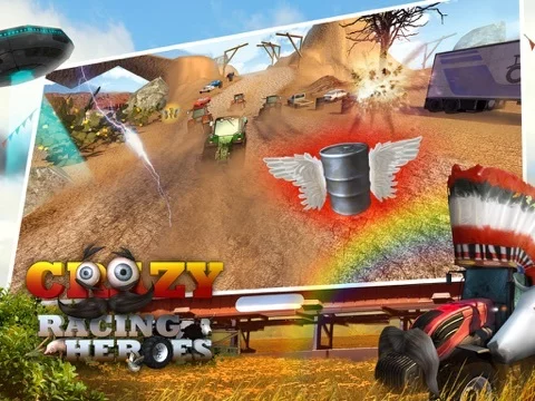 Изображение игры: A Crazy Racing Heroes Free: Fun Tractor Driving Derby 3D