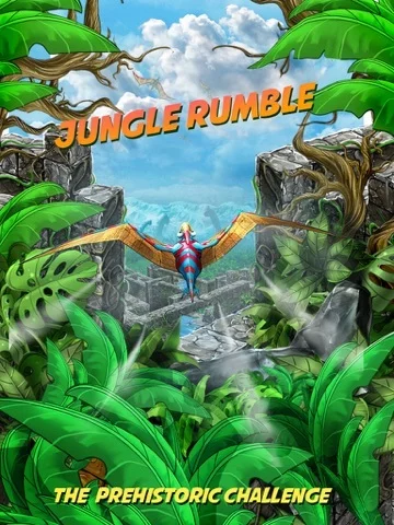 Изображение игры: Jungle Rumble – The Prehistoric 3D Fun Arcade Challenge Game with Angry Dinosaurs, Birds and Coins