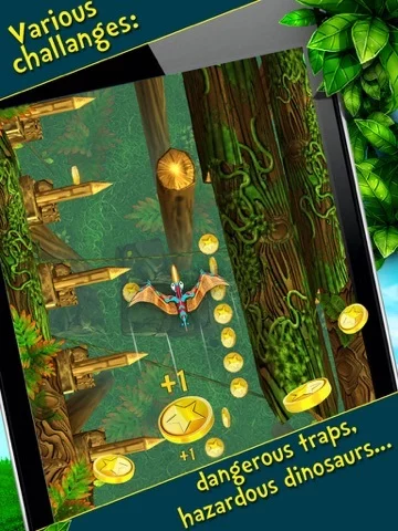 Изображение игры: Jungle Rumble – The Prehistoric 3D Fun Arcade Challenge Game with Angry Dinosaurs, Birds and Coins