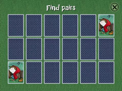 Изображение игры: Little Red Riding Hood - Cards Match Game - Jigsaw Puzzle - Book (Lite)