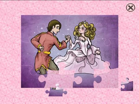 Изображение игры: Cinderella - Cards Match Game - Jigsaw Puzzle - Book (Lite)