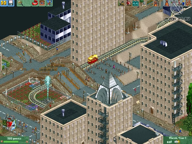 Изображение игры: RollerCoaster Tycoon 2: Wacky Worlds