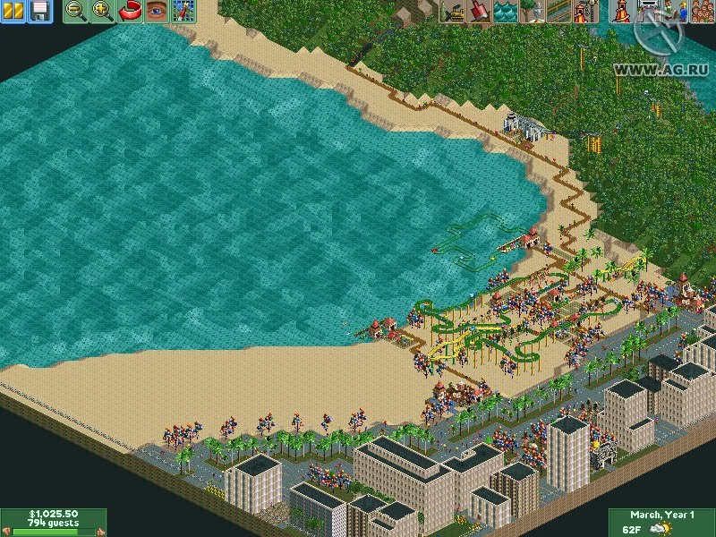 Изображение игры: RollerCoaster Tycoon 2: Wacky Worlds