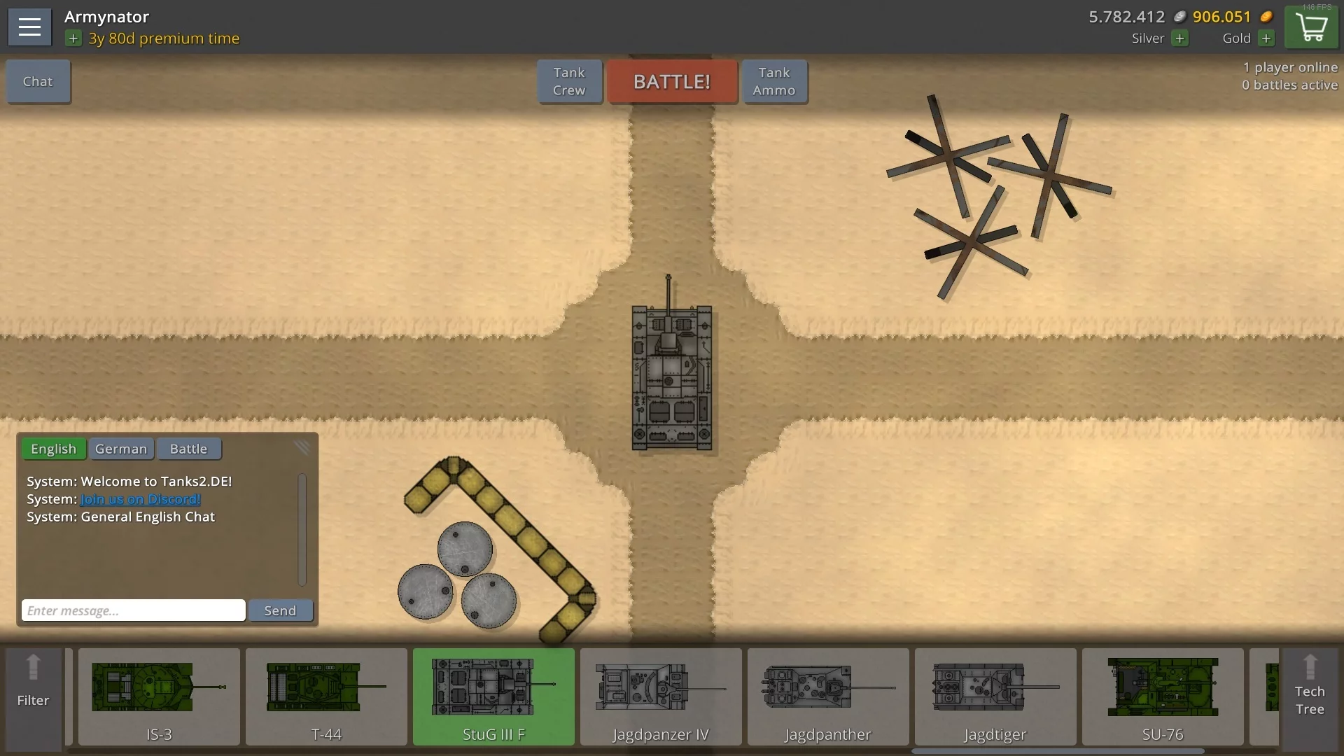 Изображение игры: Tanks2.DE